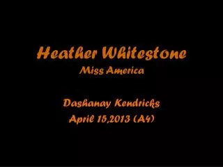 Heather Whitestone Miss America