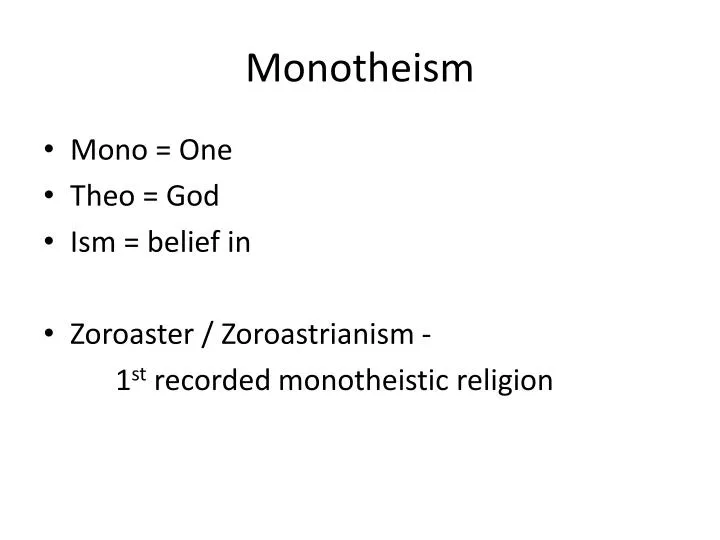 monotheism