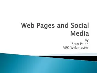 Web Pages and Social Media