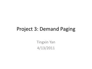 Project 3: Demand Paging