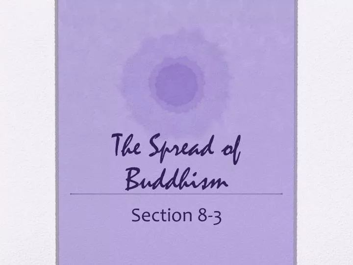 the spread of buddhism