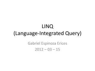 linq language integrated query