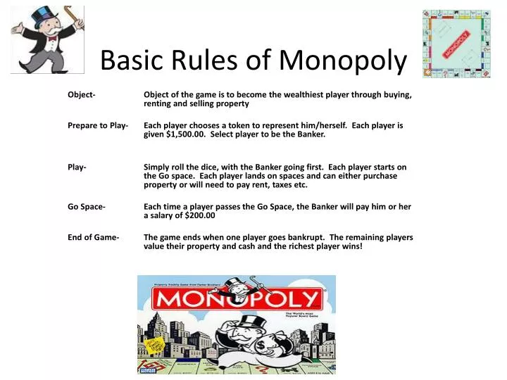 what are the rules of monopoly