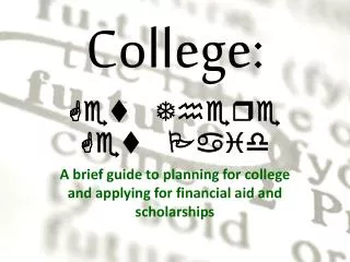 College: Get There Get Paid