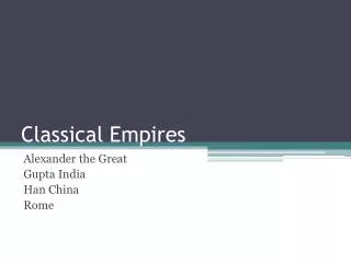 Classical Empires