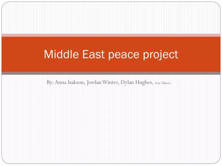 middle east peace project