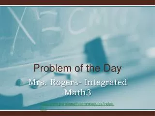 Mrs. Rogers- Integrated Math3