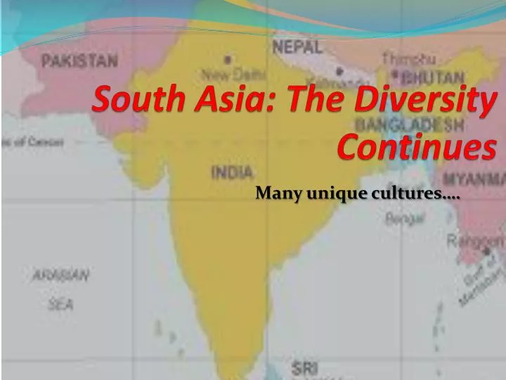 south asia the diversity continues