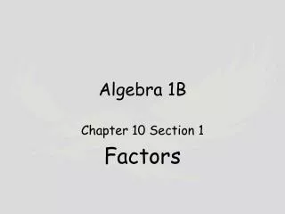 algebra 1b