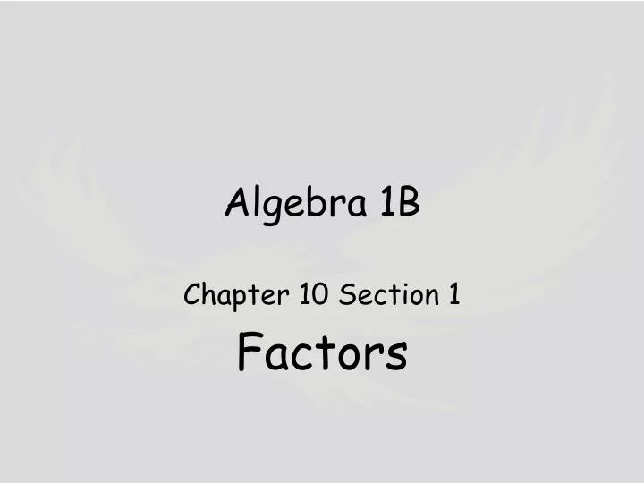algebra 1b
