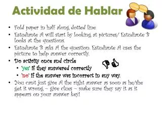 Actividad de Hablar