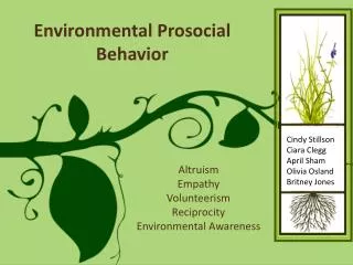Environmental Prosocial Behavior