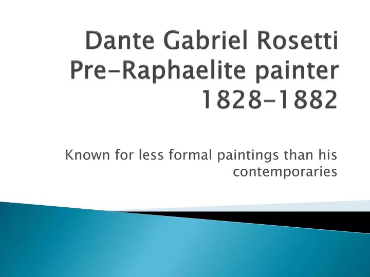 dante gabriel rosetti pre raphaelite painter 1828 1882