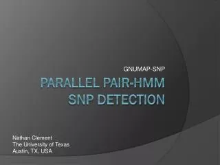 Parallel Pair-HMM SNP Detection