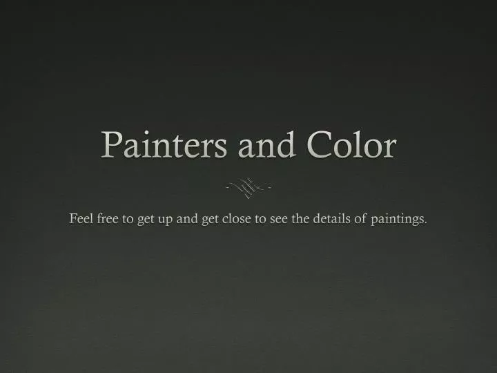painters and color