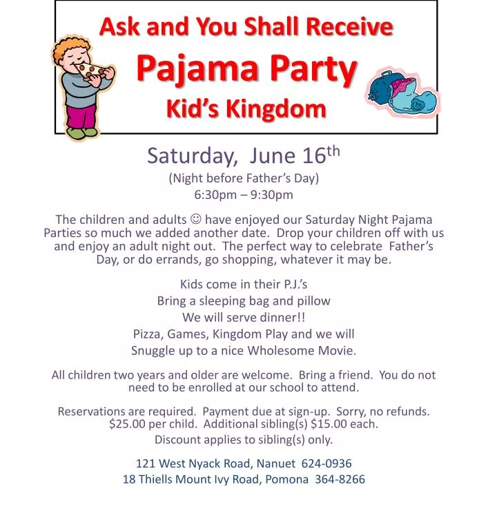 ask and you shall receive pajama party kid s kingdom