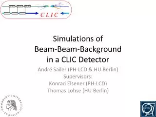 Simulations of Beam-Beam-Background in a CLIC Detector