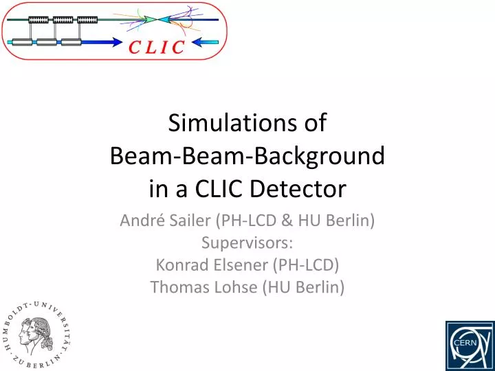 simulations of beam beam background in a clic detector