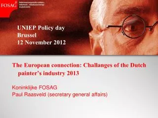 UNIEP Policy day Brussel 12 November 2012