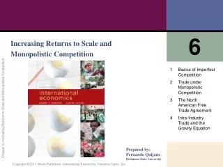 Increasing Returns to Scale and Monopolistic Competition