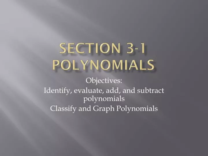 section 3 1 polynomials