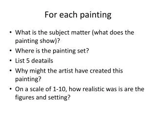 For each painting