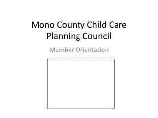 Mono County Child Care Planning Council