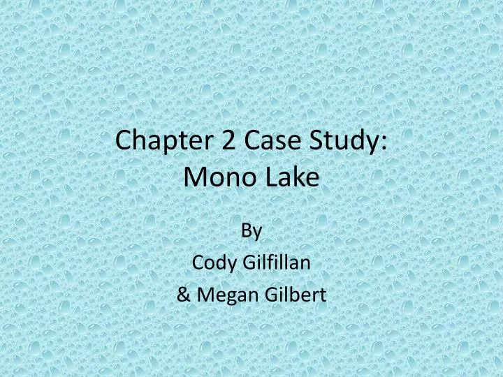 chapter 2 case study mono lake