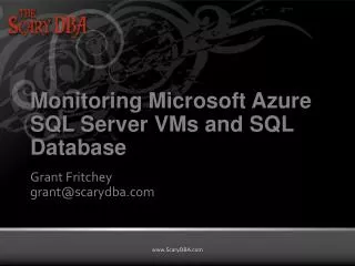 Monitoring Microsoft Azure SQL Server VMs and SQL Database