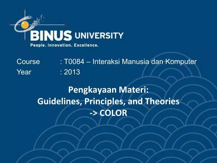pengkayaan materi guidelines principles and theories color