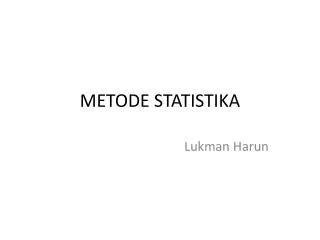 metode statistika