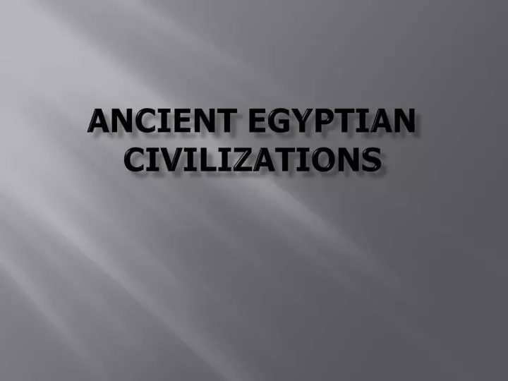 ancient egyptian civilizations