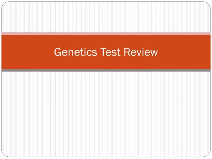 genetics test review