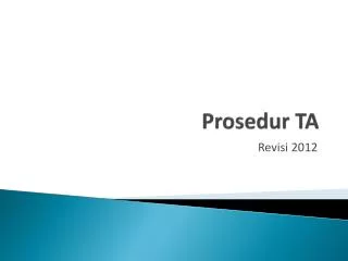 prosedur ta