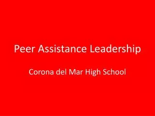 Peer Assistance Leadership