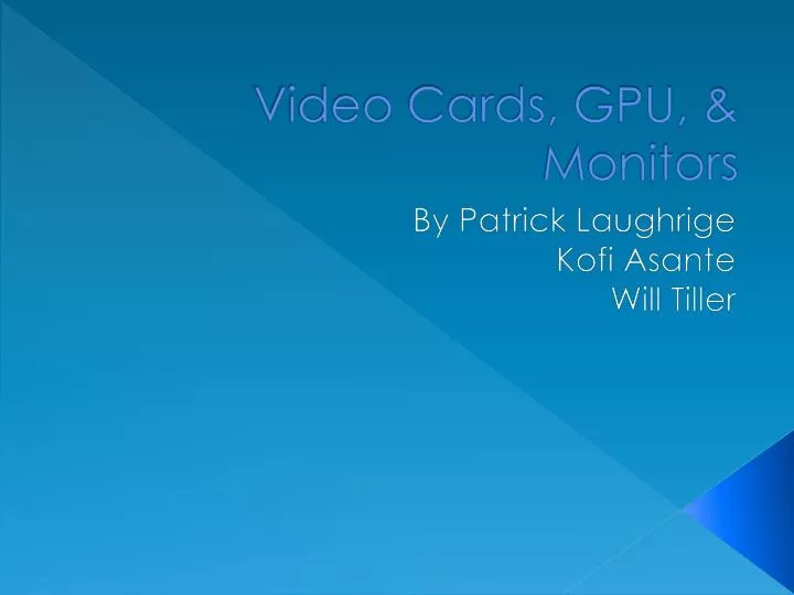 video cards gpu monitors