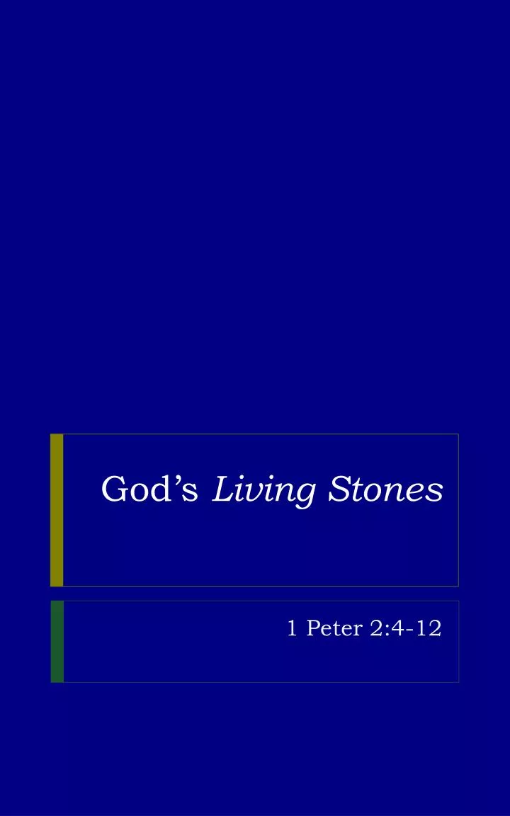 god s living stones