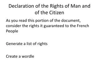 declaration of the rights of man and of the citizen