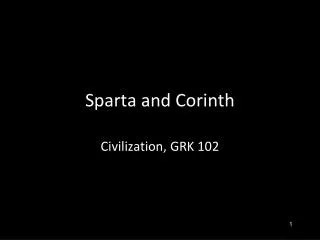 Sparta and Corinth