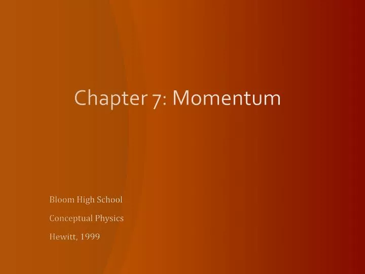 chapter 7 momentum