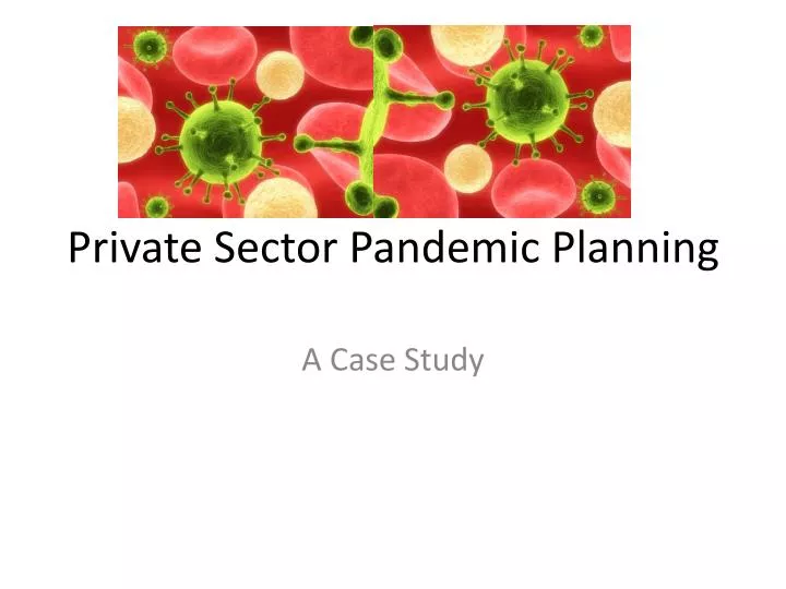 private sector pandemic planning