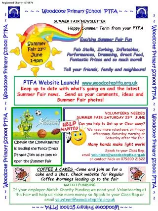 ~ ~ ~ Woodcote Primary School PTFA ~ ~ ~