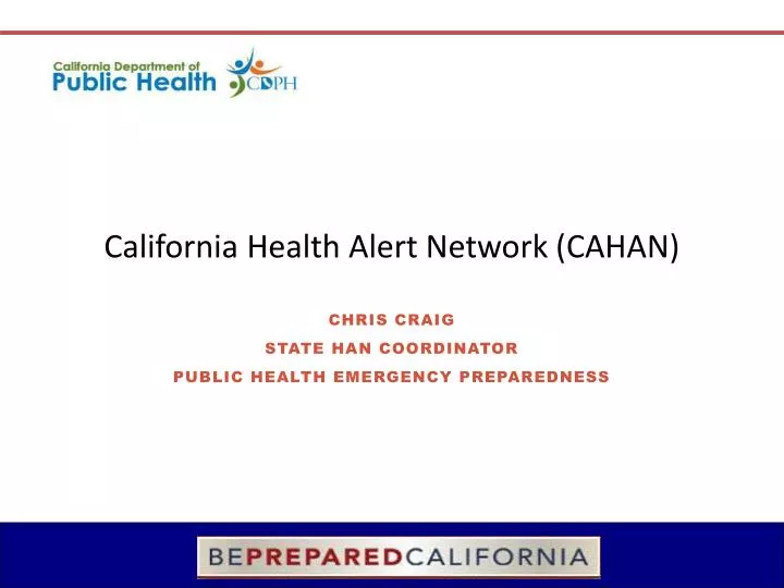 california health alert network cahan