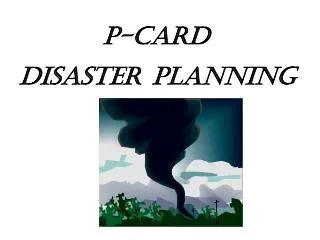 Disaster Planning