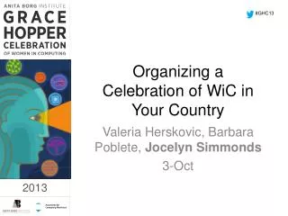 Organizing a Celebration of WiC in Your Country