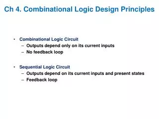 Ch 4. Combinational Logic Design Principles
