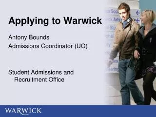 Applying to Warwick