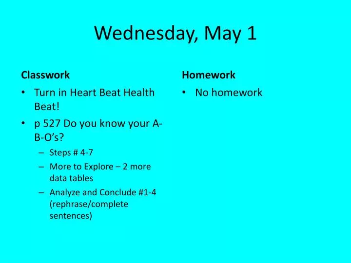 wednesday may 1