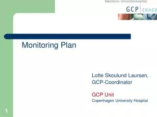 Monitoring Plan