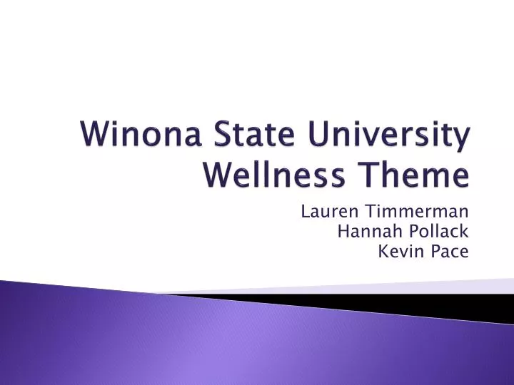winona state university wellness theme